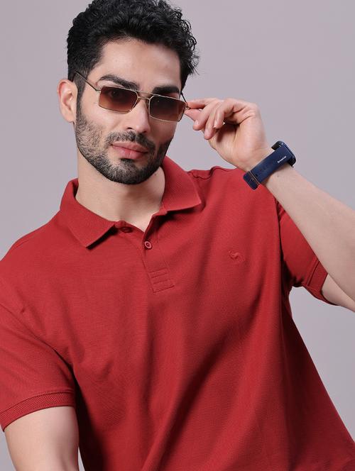 men solid short sleeve regular fit polo t-shirt - 21952264 - Very Small Image - 1