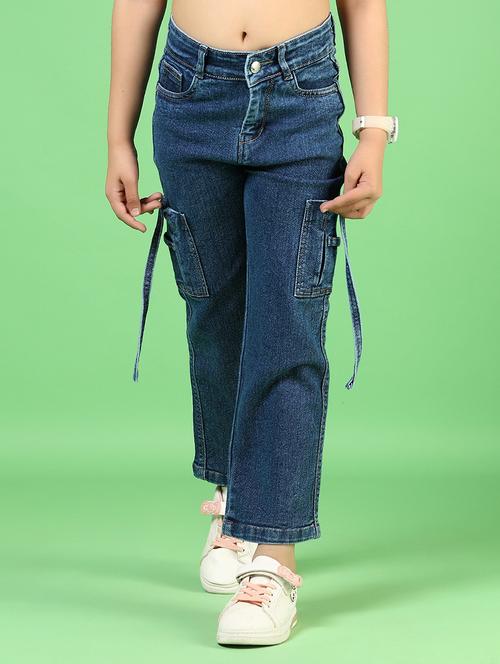 girls solid mid rise cargo  - 21953661 - Very Small Image - 1