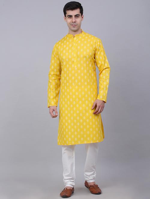 men mandarin neck kurta pyjama ethnic wear set - 21954375 - Very Small Image - 1