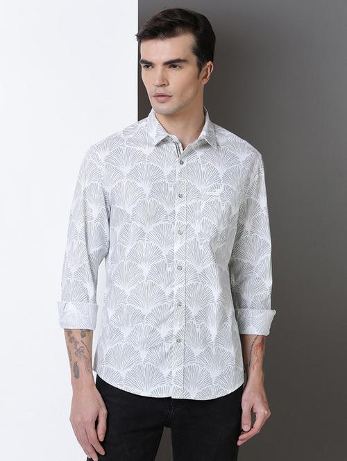 men printed long sleeve regular fit casual shirt - 21954504 - Very Small Image - 1