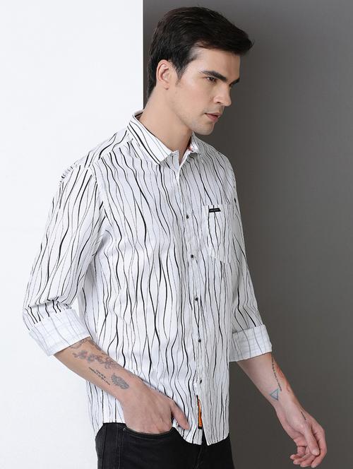 men printed long sleeve regular fit casual shirt - 21954506 - Very Small Image - 1