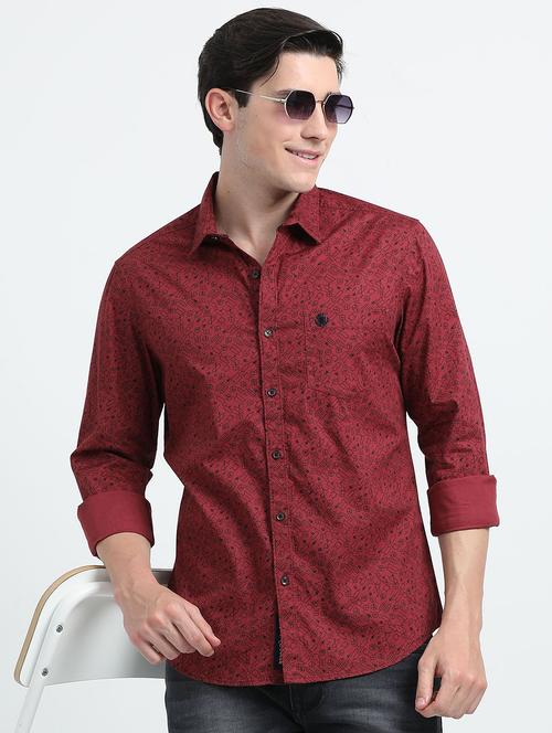 men printed long sleeve regular fit casual shirt - 21954524 - Very Small Image - 1