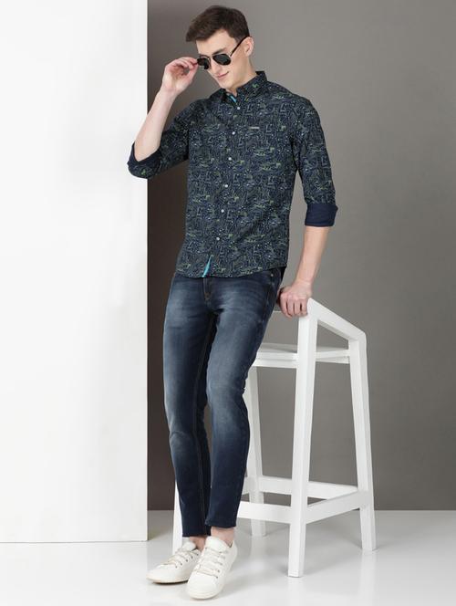 men printed long sleeve regular fit casual shirt - 21954525 - Very Small Image - 1