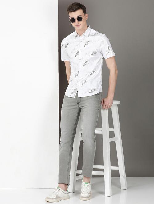 men printed short sleeve regular fit casual shirt - 21954529 - Very Small Image - 1