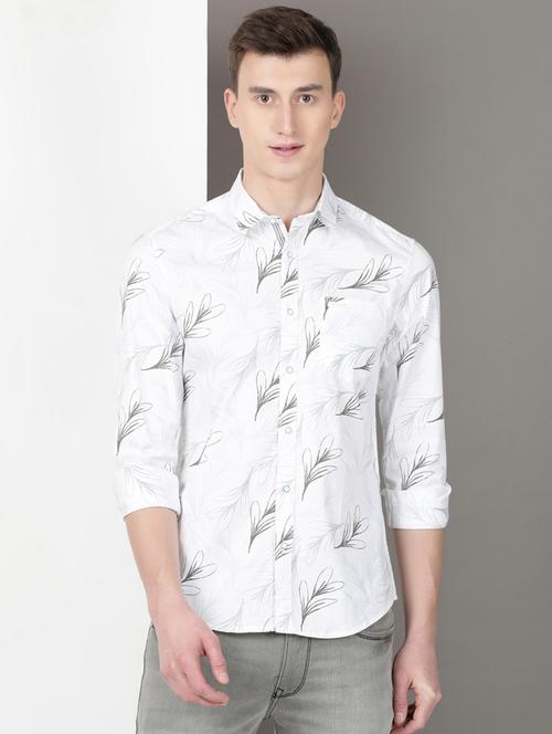 men printed long sleeve regular fit casual shirt - 21954530 - Very Small Image - 1