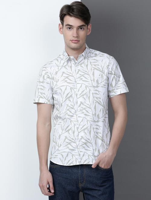 men printed short sleeve regular fit casual shirt - 21954531 - Very Small Image - 1