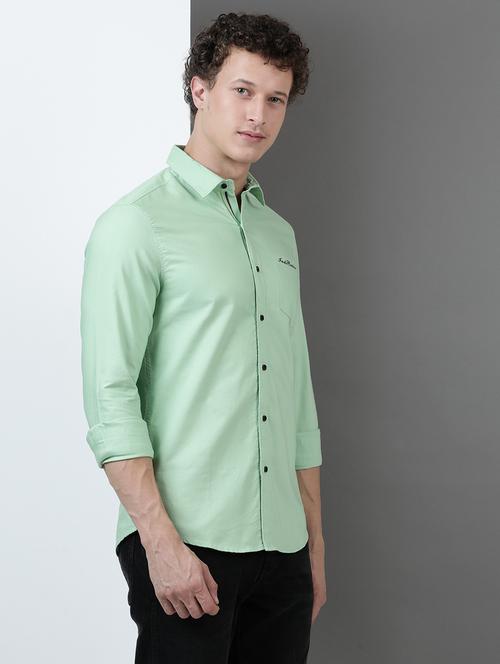 men solid long sleeve regular fit casual shirt - 21954537 - Very Small Image - 1