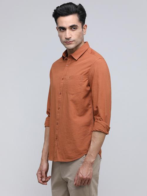 men solid long sleeve regular fit casual shirt - 21954549 - Very Small Image - 1