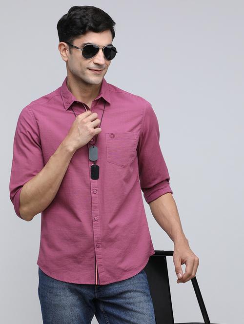 men solid long sleeve regular fit casual shirt - 21954551 - Very Small Image - 1