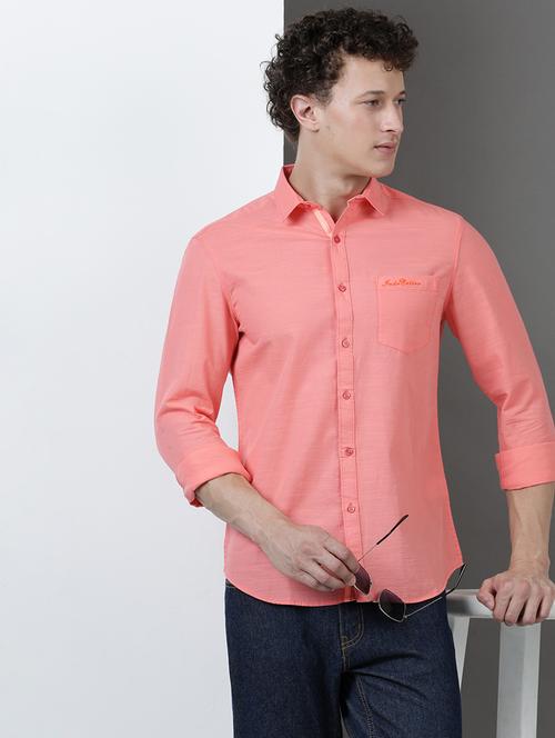 men solid long sleeve regular fit casual shirt - 21954553 - Very Small Image - 1