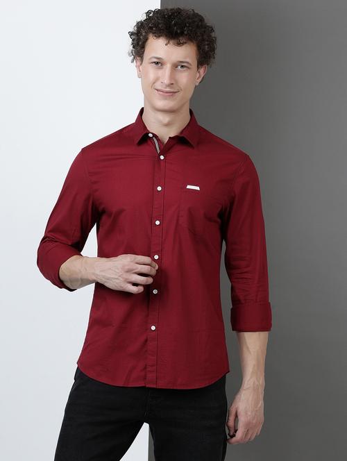 men solid long sleeve regular fit casual shirt - 21954554 - Very Small Image - 1