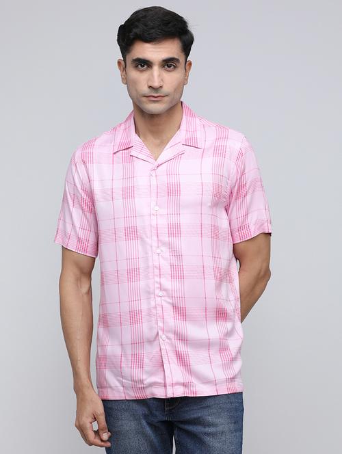 men checkered short sleeve regular fit casual shirt - 21954557 - Very Small Image - 1