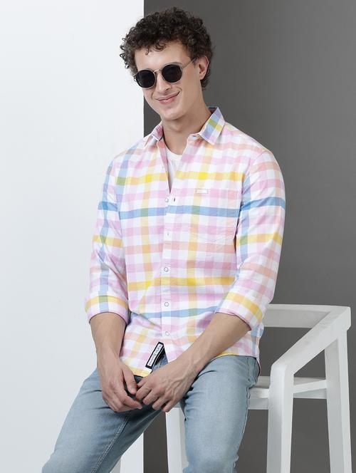 men checkered long sleeve regular fit casual shirt - 21954563 - Very Small Image - 1