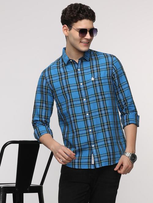 men checkered long sleeve regular fit casual shirt - 21954574 - Very Small Image - 1