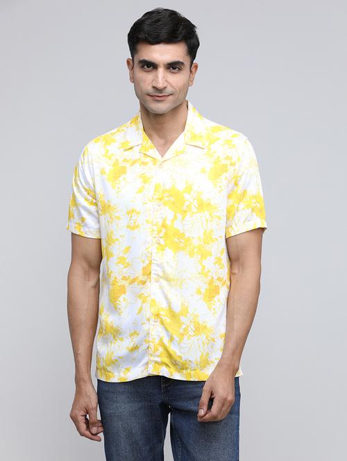 men floral short sleeve regular fit casual shirt - 21954578 - Very Small Image - 1