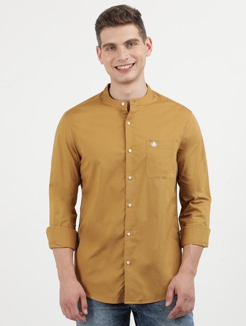 men solid long sleeve regular fit casual shirt - 21954584 - Very Small Image - 1