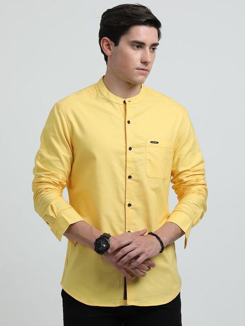 men solid long sleeve regular fit casual shirt - 21954589 - Very Small Image - 1