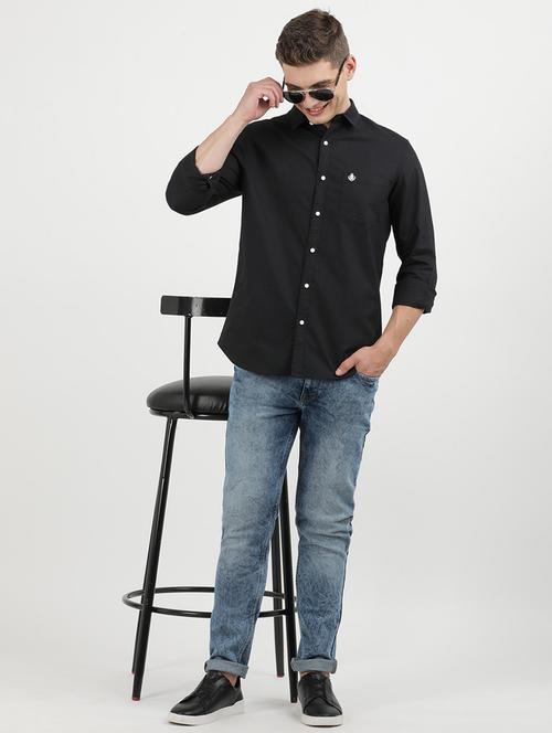 men solid long sleeve regular fit casual shirt - 21954595 - Very Small Image - 1