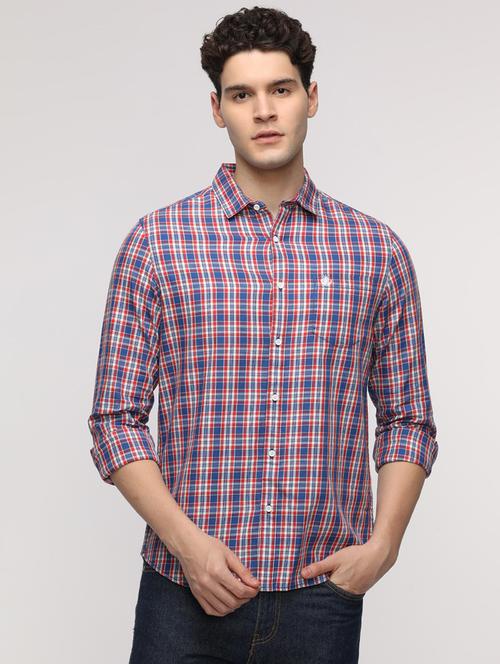 men checkered long sleeve regular fit casual shirt - 21954651 - Very Small Image - 1
