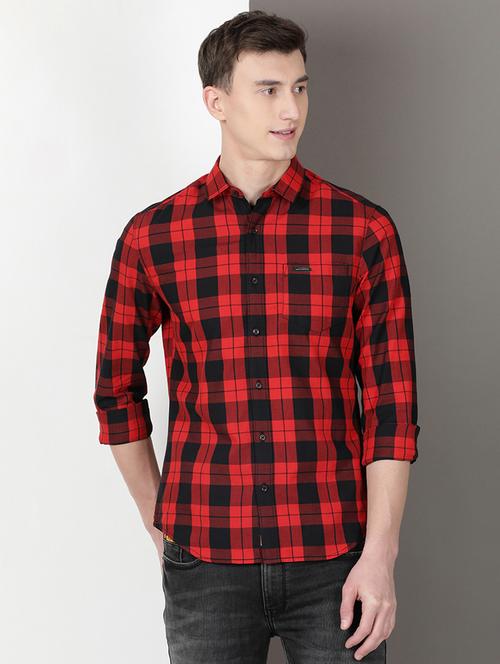 men checkered long sleeve regular fit casual shirt - 21954655 - Very Small Image - 1