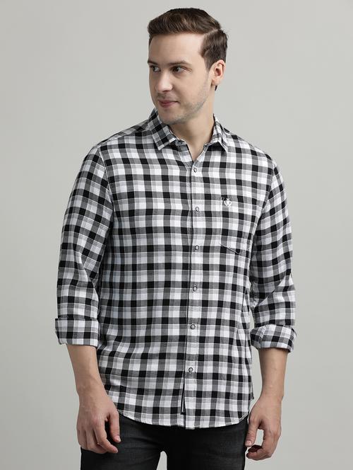 men checkered long sleeve regular fit casual shirt - 21954662 - Very Small Image - 1