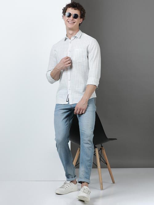 men striped long sleeve regular fit casual shirt - 21954664 - Very Small Image - 1