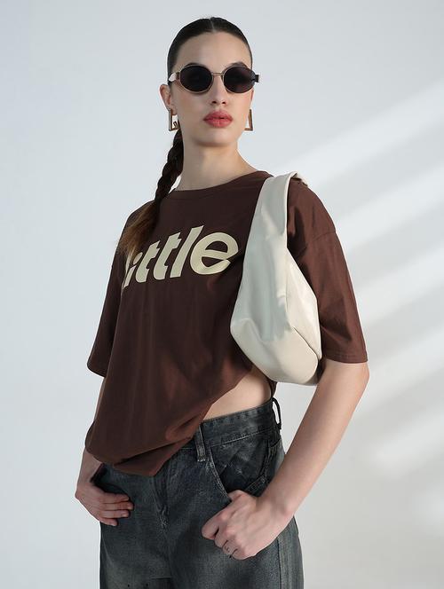 women printed drop shoulder oversized t-shirt - 21955776 - Very Small Image - 1