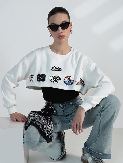 women printed long sleeve sweatshirt with tank top - 21955802 - Very Small Image - 1