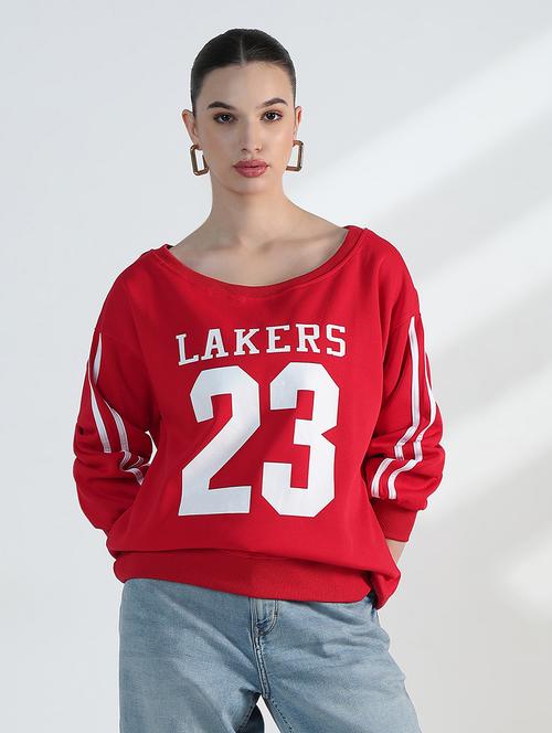 women printed long sleeve loose fit sweatshirt  - 21955822 - Very Small Image - 1