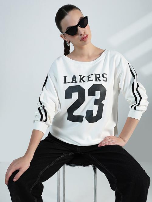 women printed long sleeve loose fit sweatshirt  - 21955823 - Very Small Image - 1