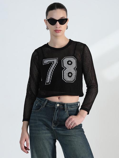 women typography regular crop top with tank top - 21955829 - Very Small Image - 1