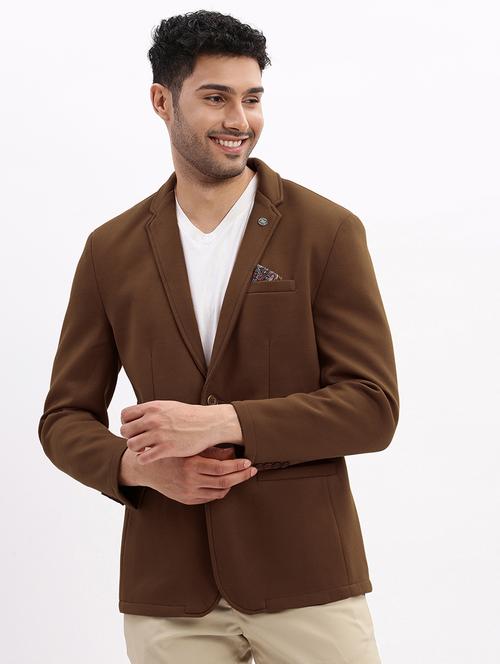 men solid long sleeve single breasted blazer - 21955923 - Very Small Image - 1
