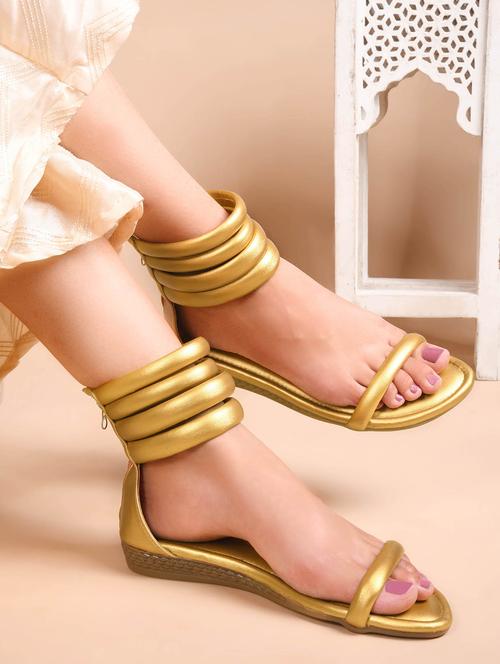 women gold gladiators sandal - 21956066 - Very Small Image - 1