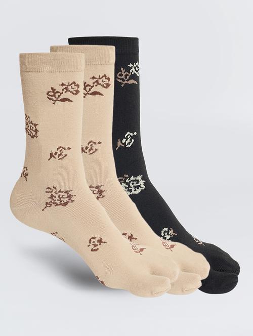 women pack of 3 above ankle length sock - 21956137 - Very Small Image - 1