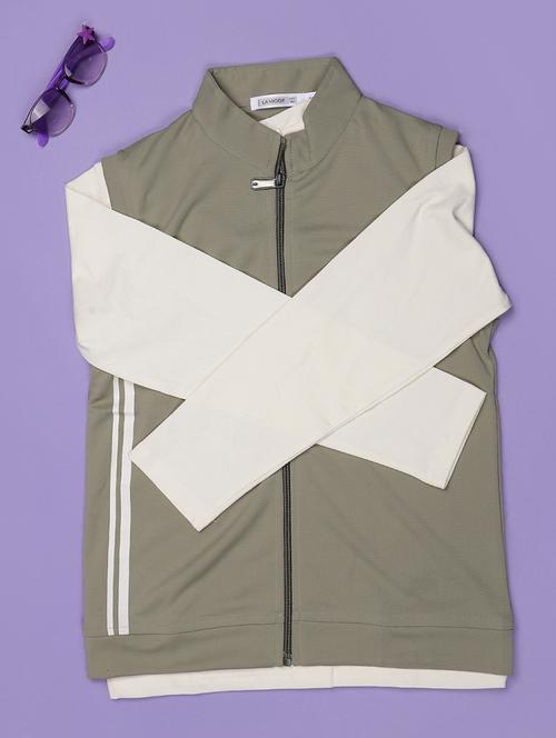 boys color blocked henley neck long sleeve regular jacket - 21956336 - Very Small Image - 1