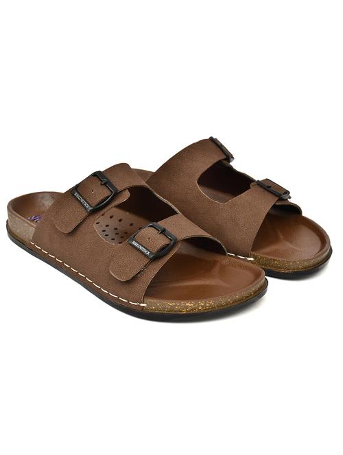 men brown slip on sandal - 21957085 - Very Small Image - 1