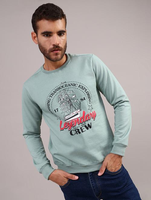 men printed long sleeve regular fit sweatshirt - 21957334 - Very Small Image - 1