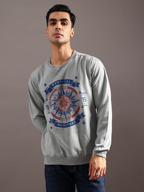 men printed long sleeve sweatshirt - 21957335 - Very Small Image - 1