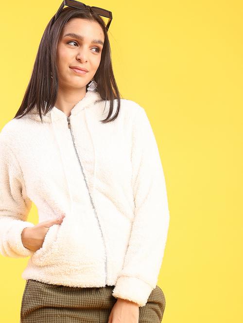 women solid long sleeve hooded sweatshirt - 21957699 - Very Small Image - 1