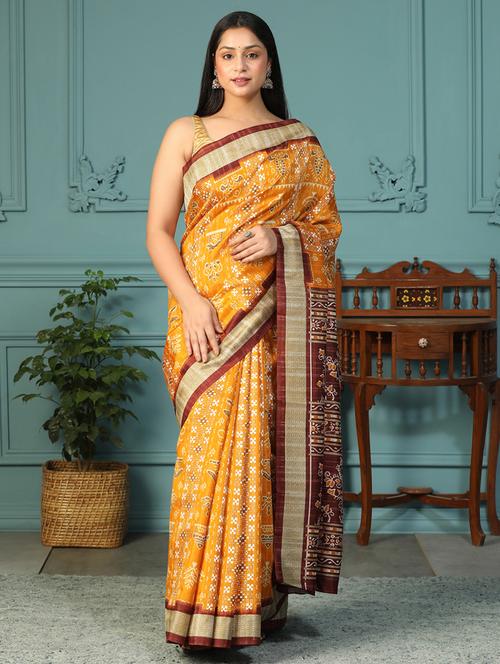 women printed casual wear saree with blouse - 21957832 - Very Small Image - 1