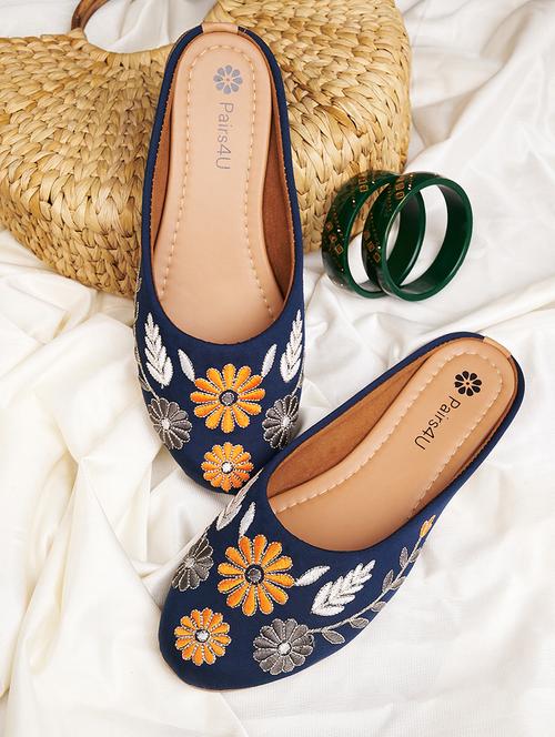 women embroidered slip on mule - 21958241 - Very Small Image - 1