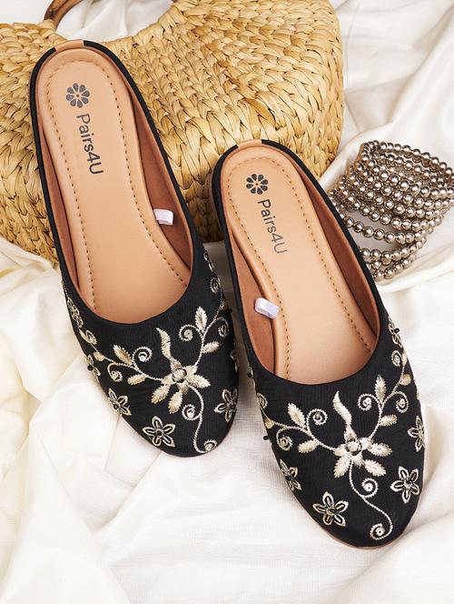 women embroidered slip on mule - 21958248 - Very Small Image - 1