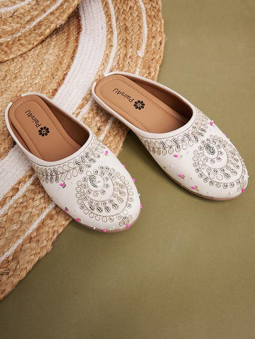 women embroidered slip on mule - 21958264 - Very Small Image - 1