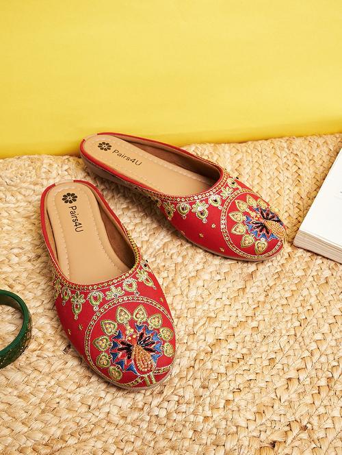 women embroidered slip on mule - 21958265 - Very Small Image - 1