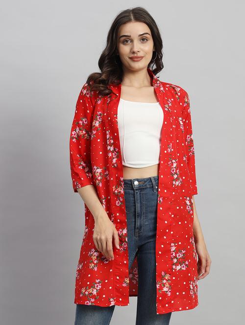 women black floral print long shrug - 21959242 - Very Small Image - 1