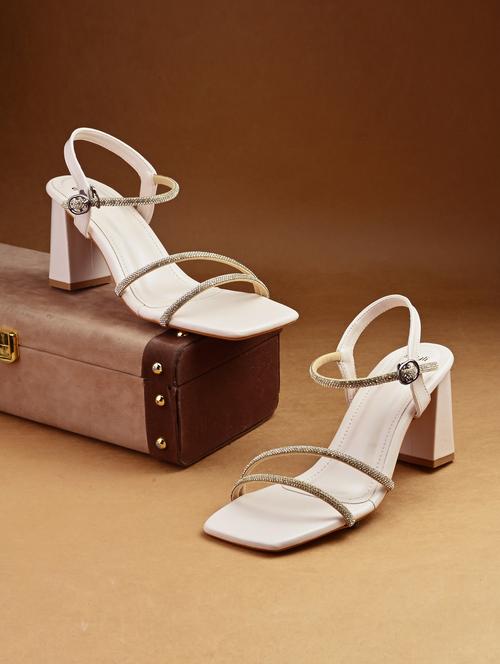women cream ankle strap sandal - 21959647 - Very Small Image - 1
