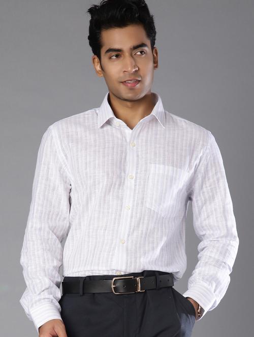 men striped long sleeve regular fit formal shirt - 21959655 - Very Small Image - 1
