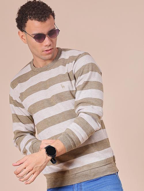 men striped long sleeve regular fit pullover - 21959686 - Very Small Image - 1