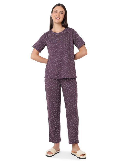 women printed nightwear pyjama set - 21960212 - Very Small Image - 1