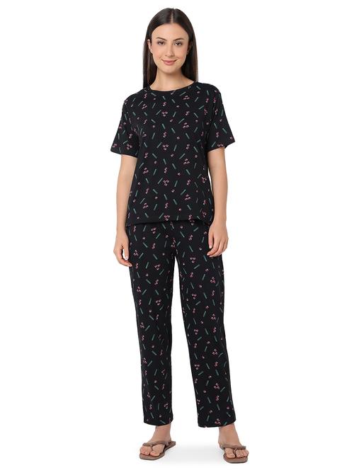 women printed nightwear pyjama set - 21960215 - Very Small Image - 1